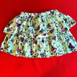 Kids Faded Glory Butterfly Skirt Size 6-6x